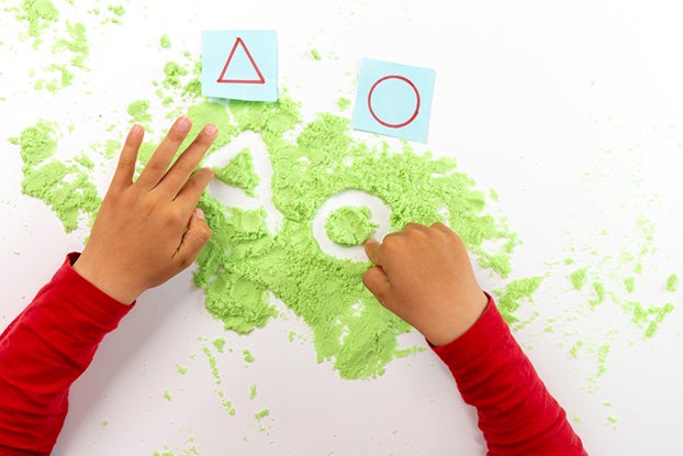 Sensory Shapes for kindergarten math
